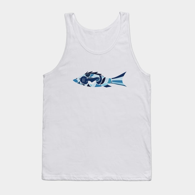 Ocean Blue Tank Top by i2studio